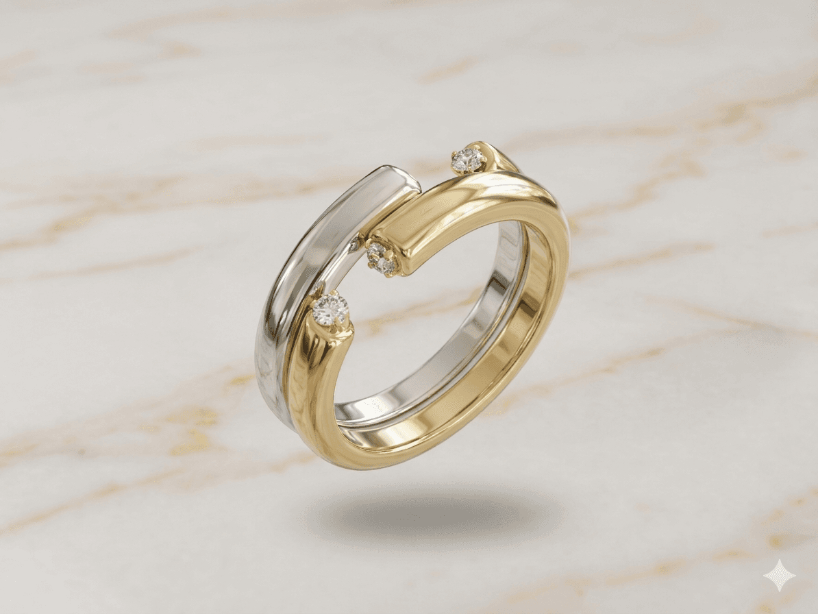 Two-Tone Stacked Ring