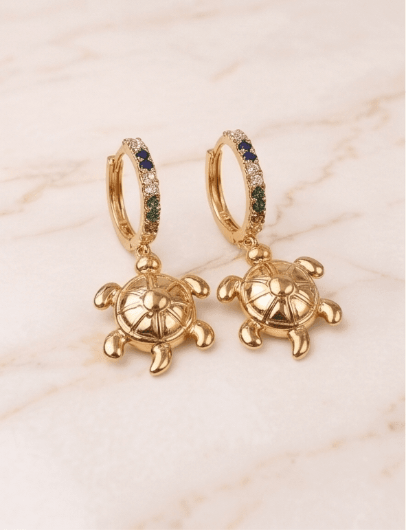 Turtle Charm Earrings