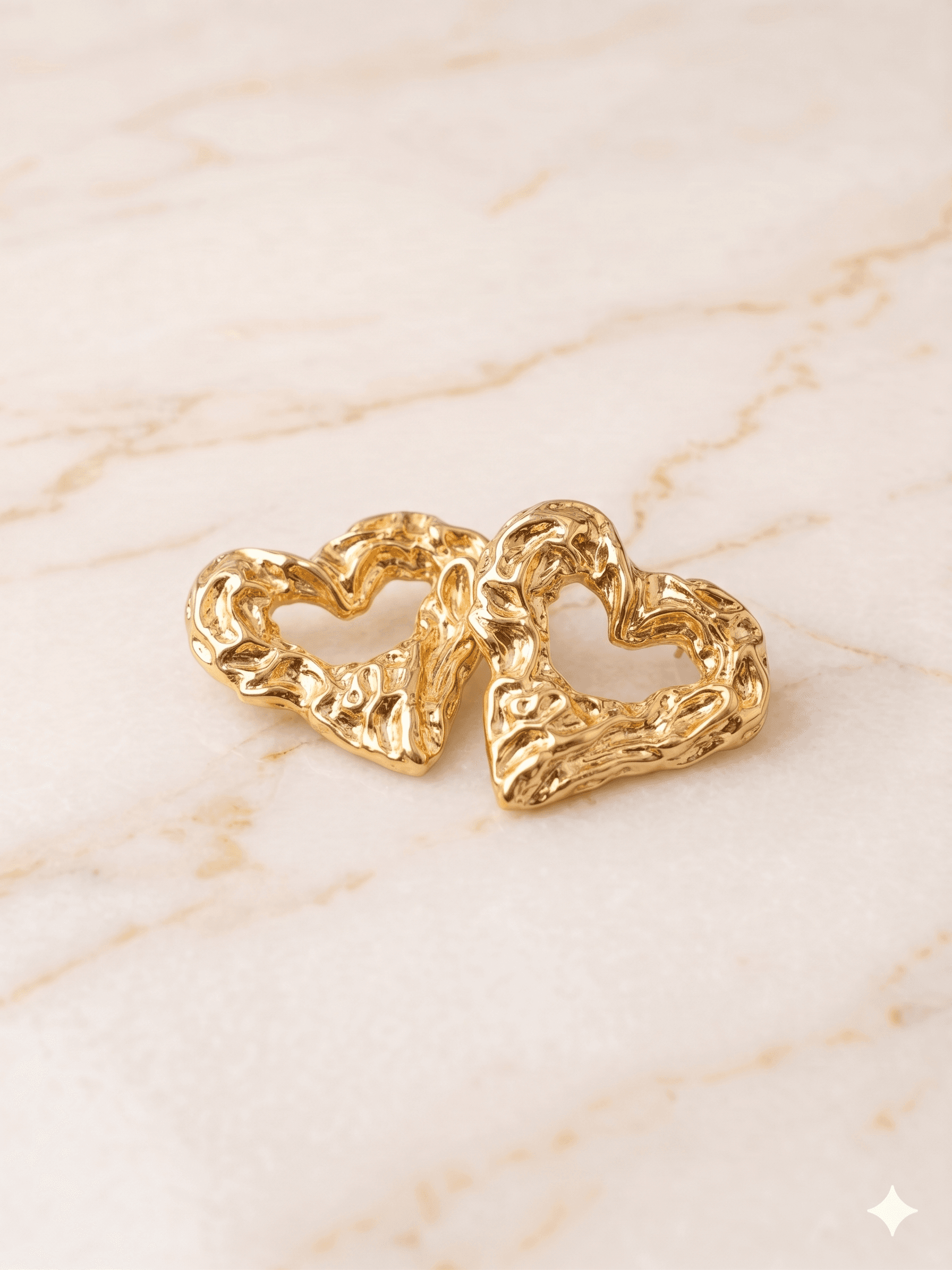 Gold Heart Earrings