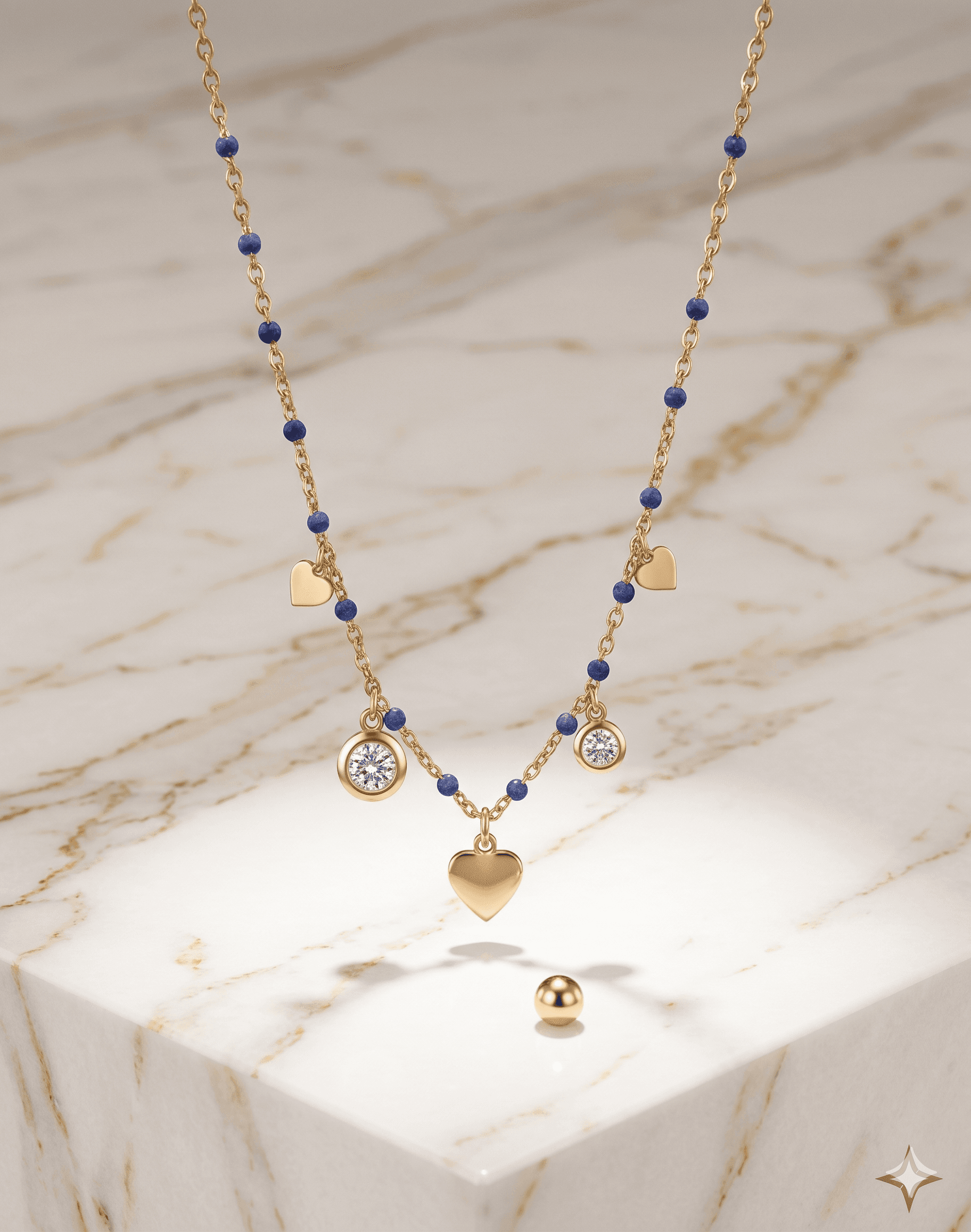 Blue Charm Necklace